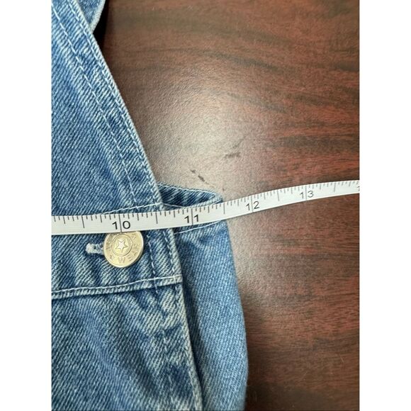 Vintage Girls 24 Month Denim Overalls with Floral Embroidery - Picture 5 of 7